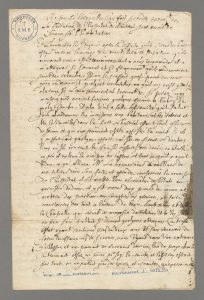 Lettre de Jeanne Mance vers 1655 